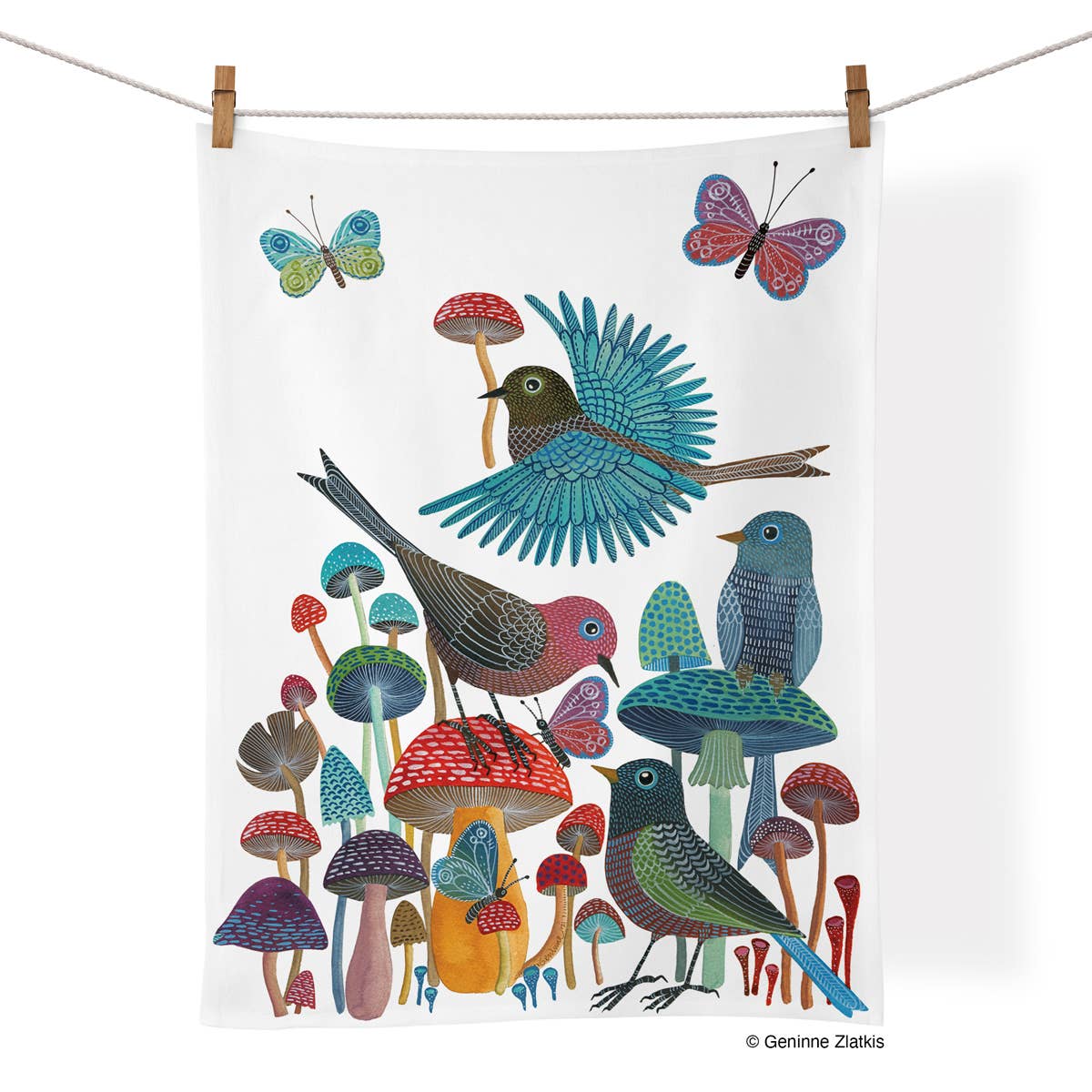 Mushroom Garden  | Cotton Tea Towel