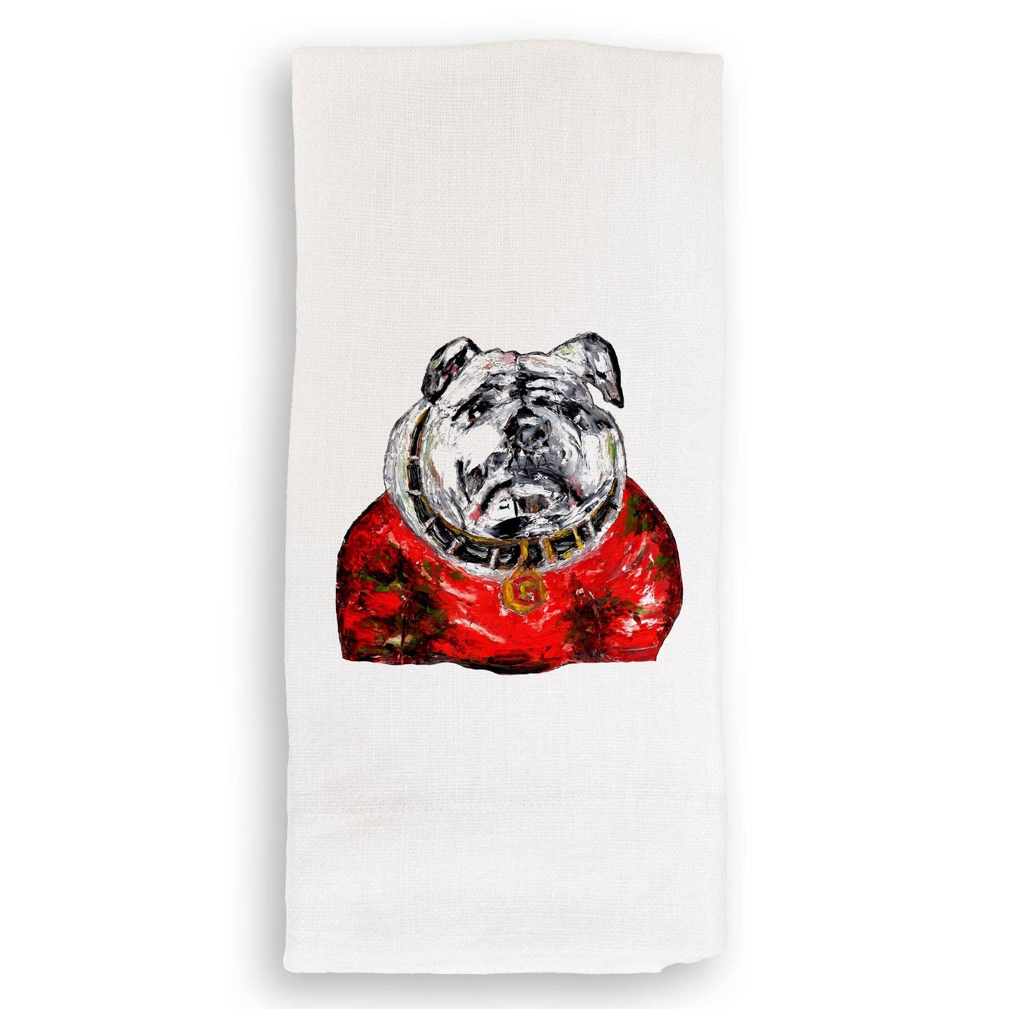 Bulldog Head: Dishtowel
