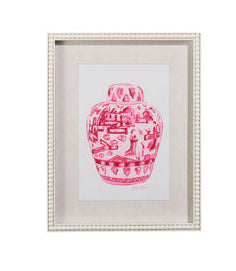 PINK CHINOISERIE WALL ART