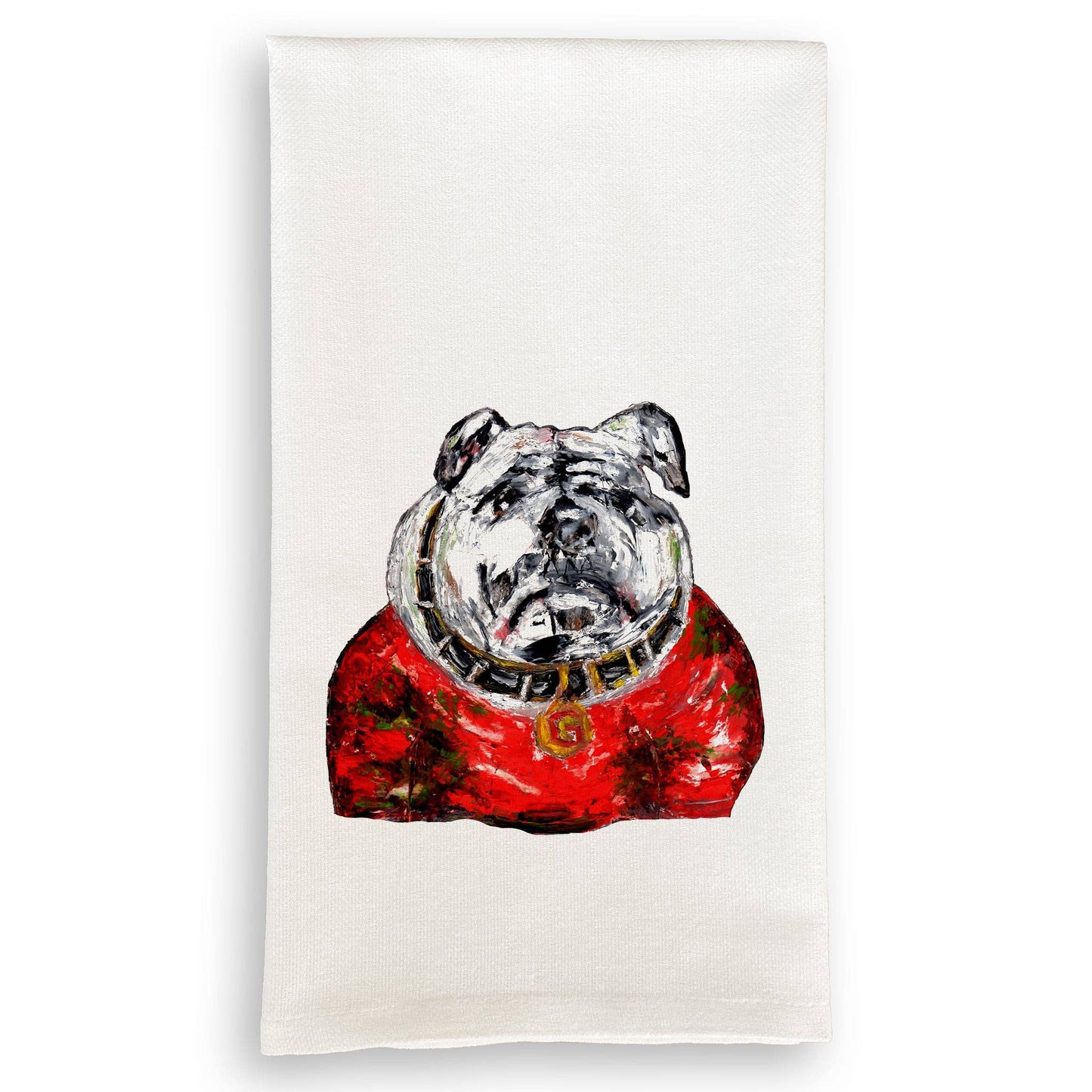 Bulldog Head: Dishtowel