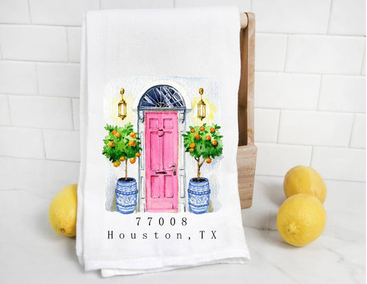 Bainbridge, Georgia Chinoiserie Tea Towel