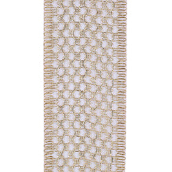 CHAIN LINK TRIMMING WIRED EDGE RIBBON