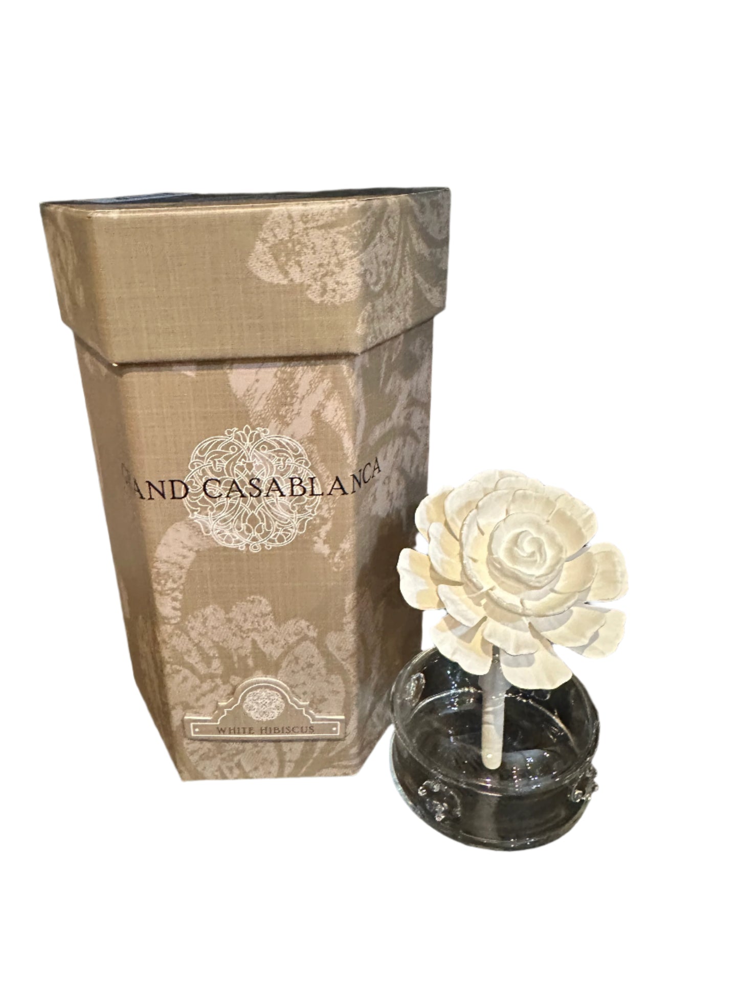 Mini Grand Casablanca Porcelain White Hibiscus Diffuser