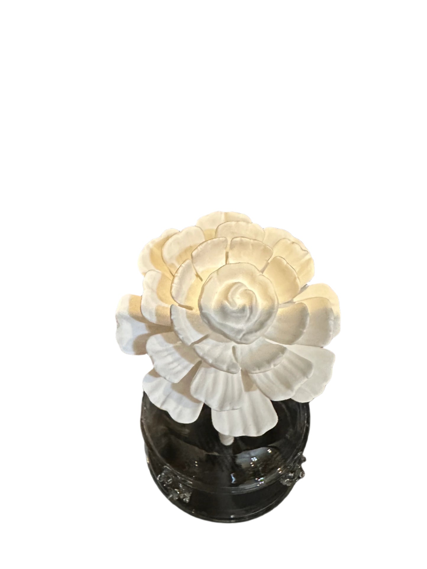 Mini Grand Casablanca Porcelain White Hibiscus Diffuser