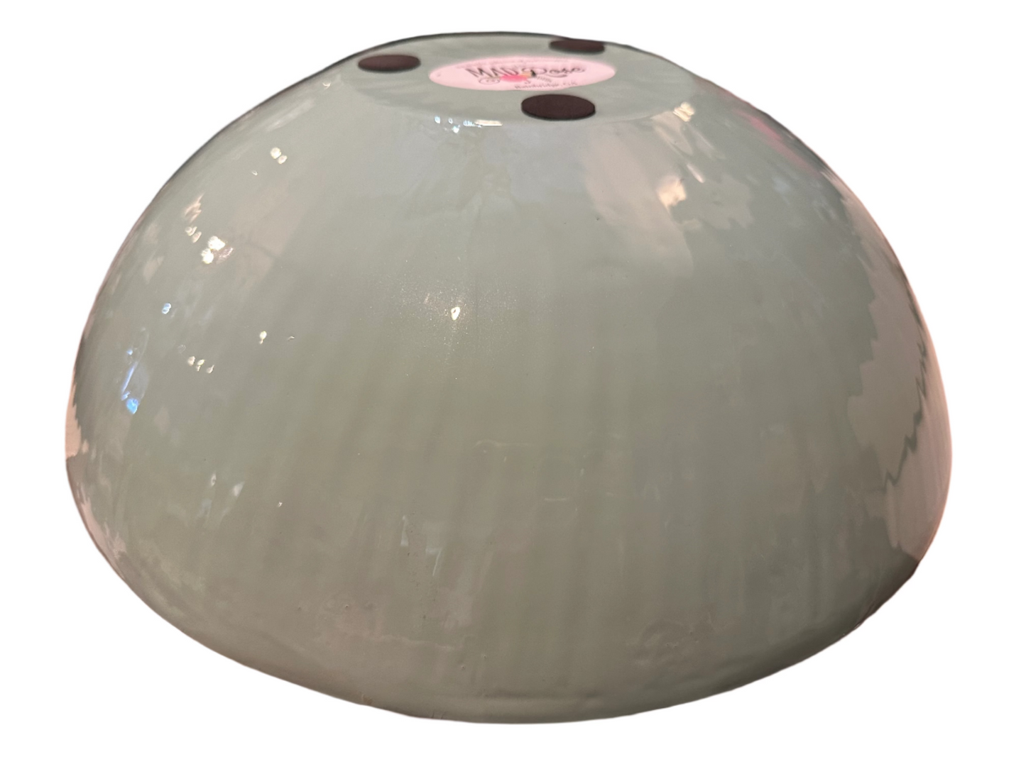 Marble Serving Bowl, enameled metal 16"