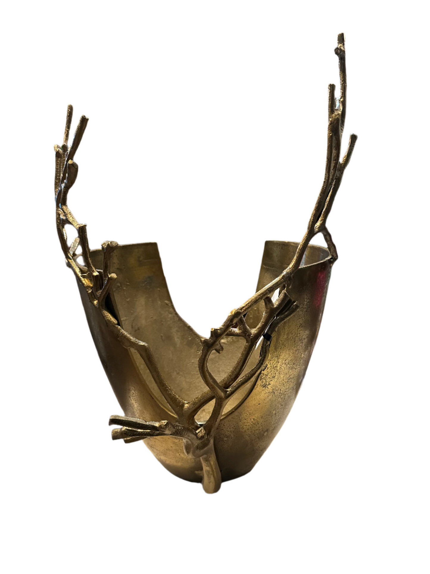 Vase, Gold Metal Branch