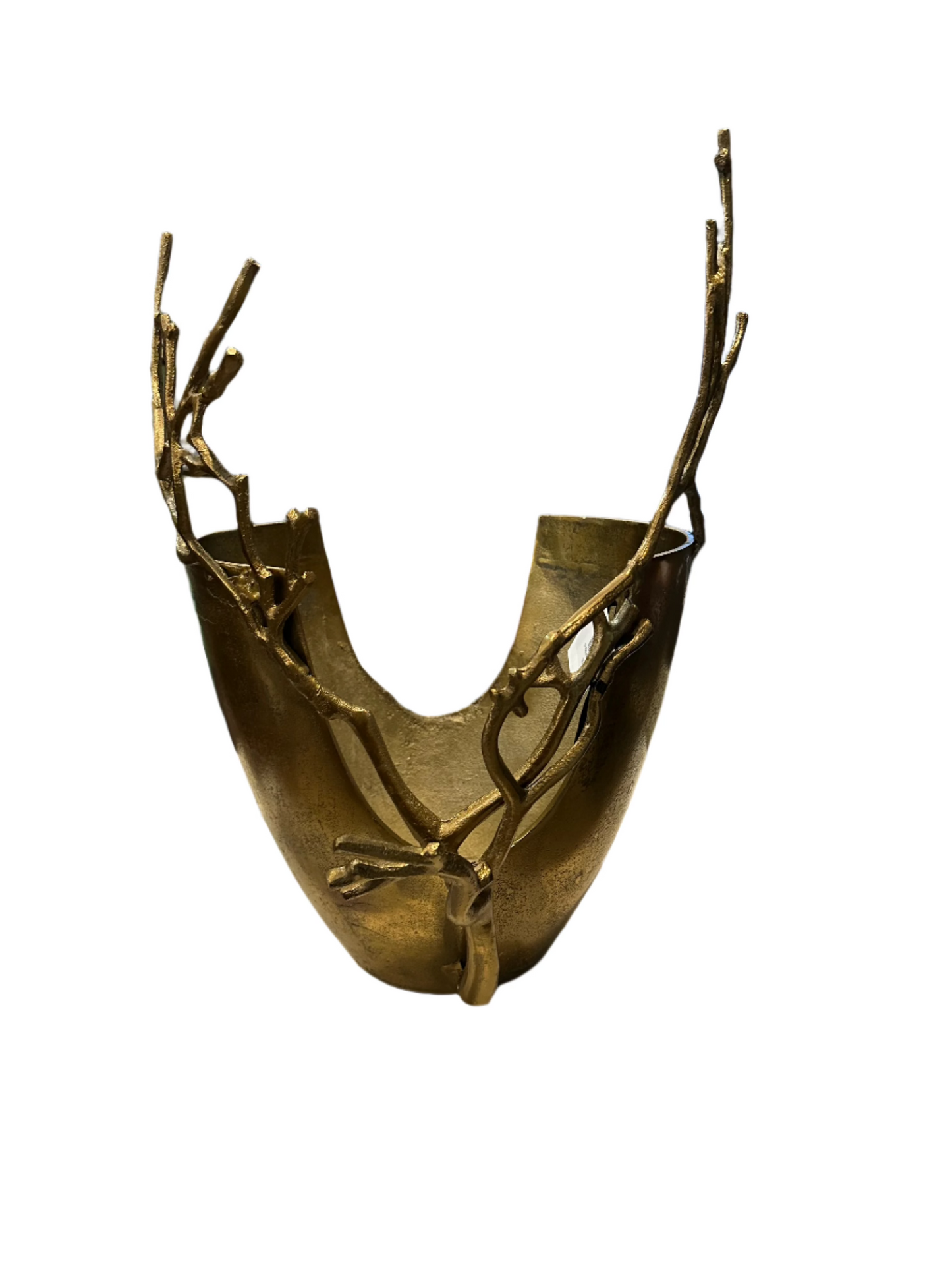 Vase, Gold Metal Branch