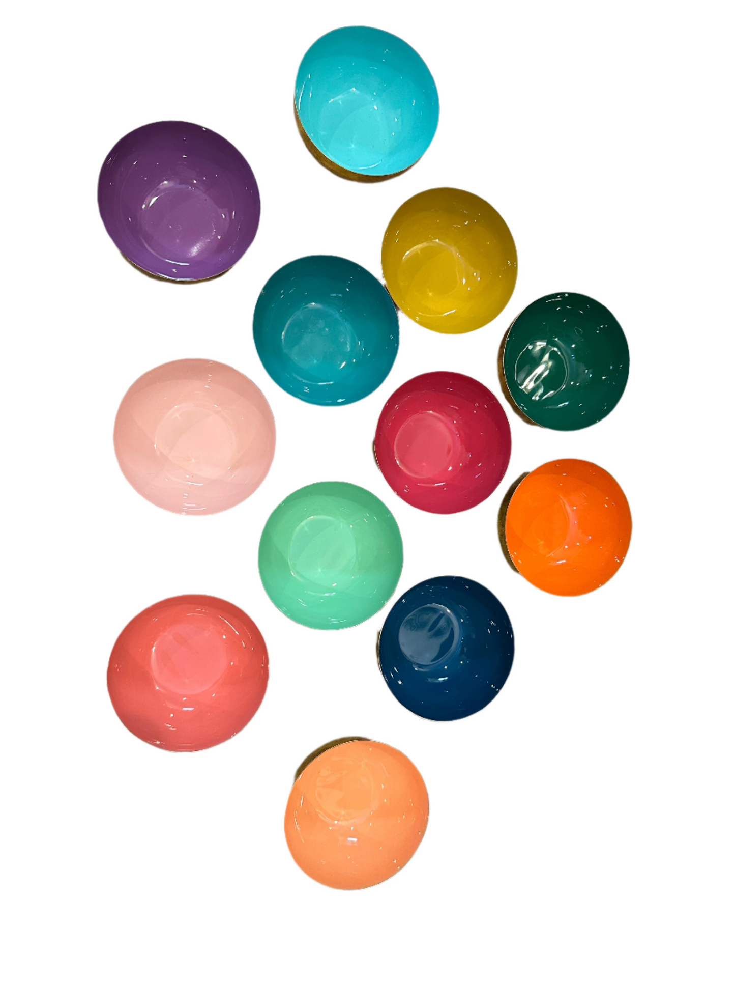 Small colorful metal bowl assorted colors