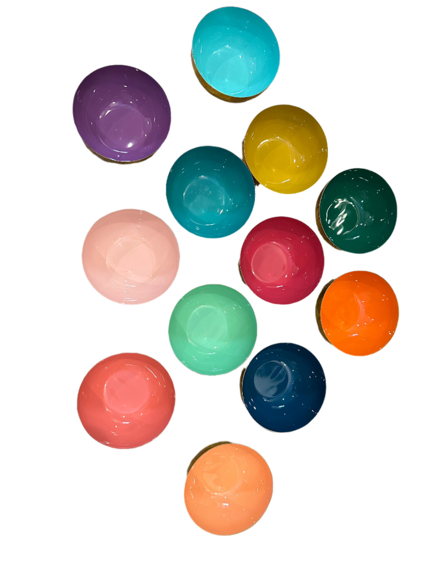 Small colorful metal bowl assorted colors