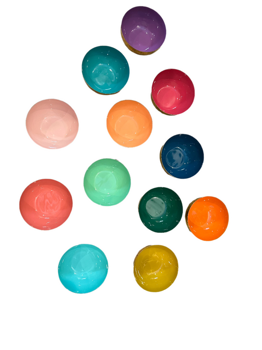 Small colorful metal bowl assorted colors