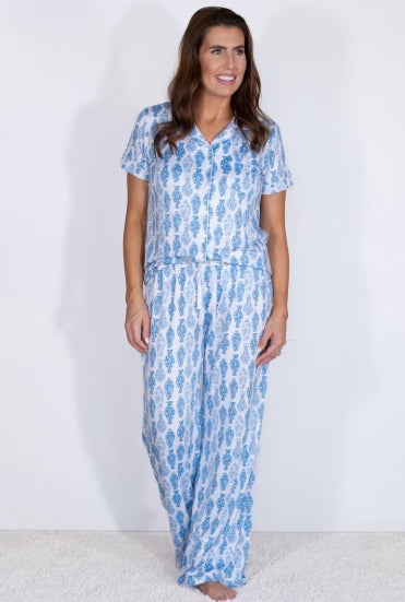 Blue and White Ginger Jar Pajama Set