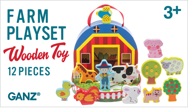 Wooden Farm Playset