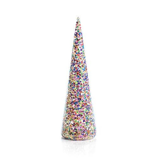 Multicolor Sequin Christmas Tree with LED lights 11.75"