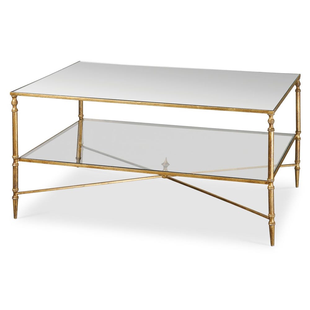 Gold and Glass Coffee Table