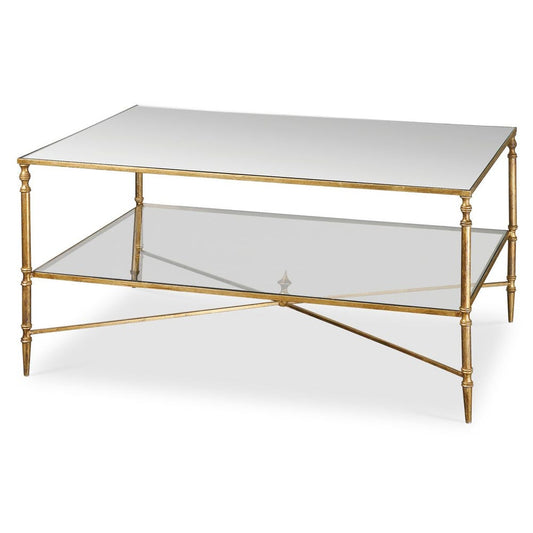 Gold and Glass Coffee Table