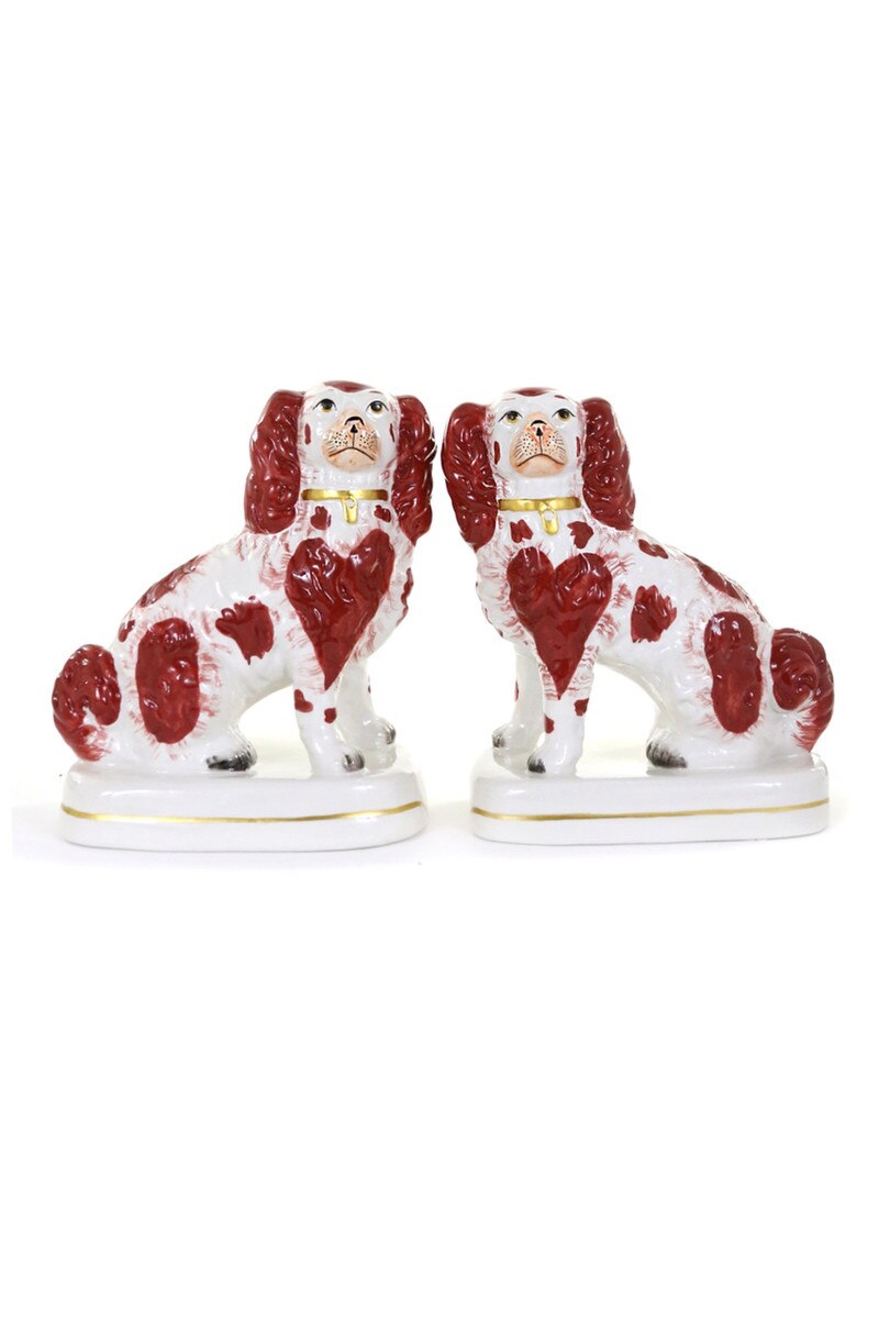 STAFFORDSHIRE DOG- BROWN PAIR