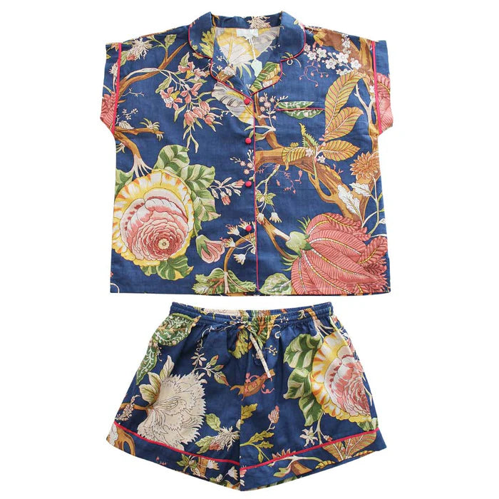 Blue Carnation Short Pajama Set