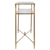 Console Table, Gold, glass