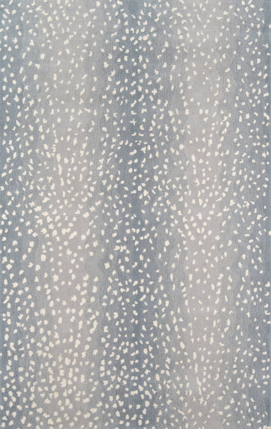 Erin Gates Woodland Antelope Blue Hand Tufted Wool Area Rug