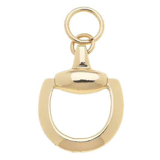 Horsebit Charm in Shiny Gold