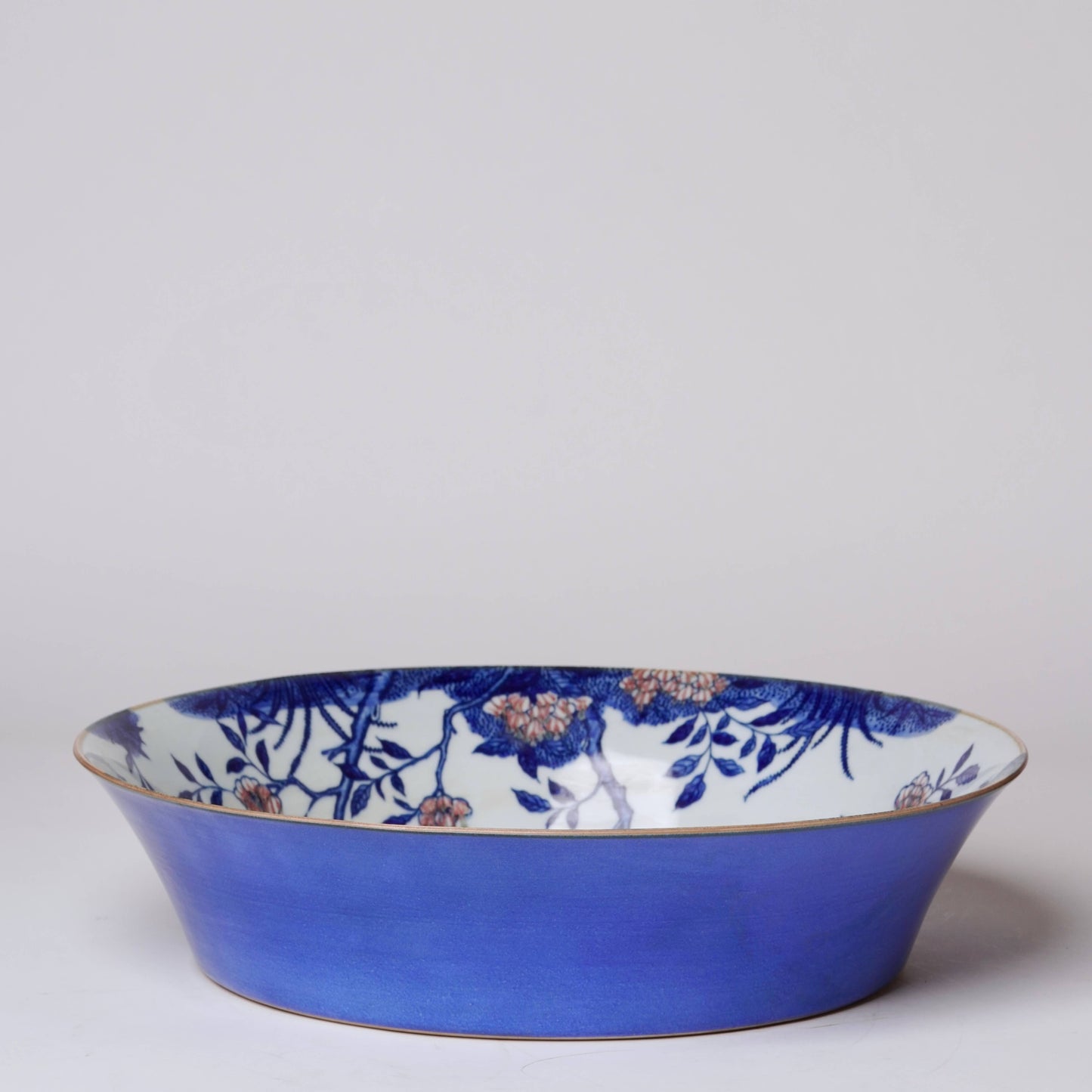 Blue and White Porcelain Lotus and Ducks Large Dish