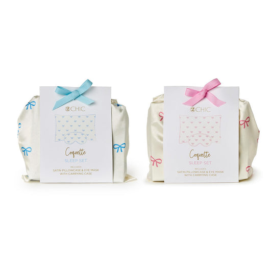 Coquette Satin Pillowcase and Eye Mask Set