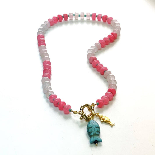 Luca Stone Candy Fish Necklace