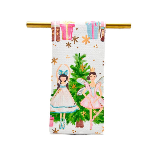 Nutcracker Ballet Tea Towel - Christmas Hand Towel