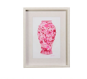 PINK CHINOISERIE VASE FRAME