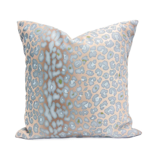 Blue Leopard Pillow - Fall Throw Pillow