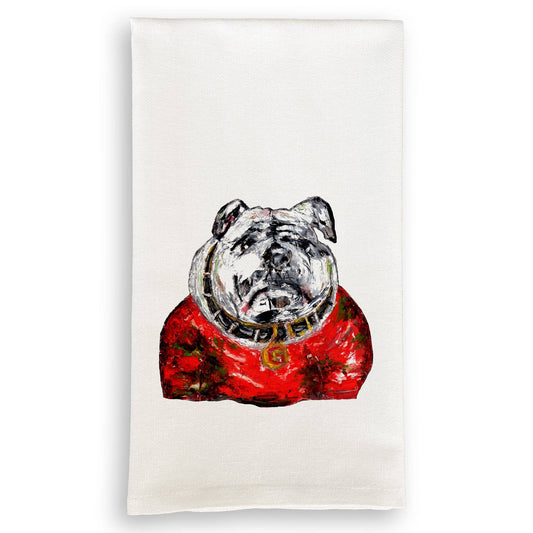 Bulldog Head: Dishtowel