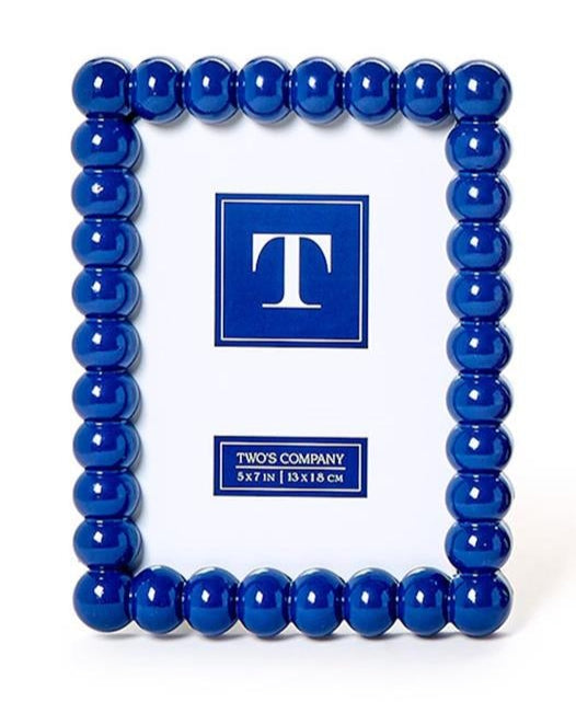 Hobnail Photo Frame - Blue