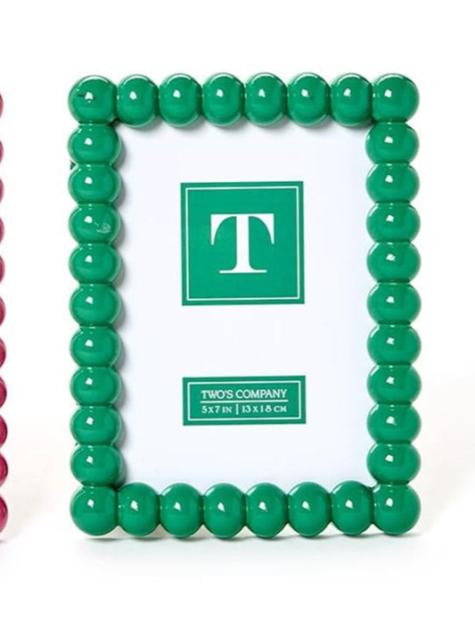 Hobnail Photo Frame - Green