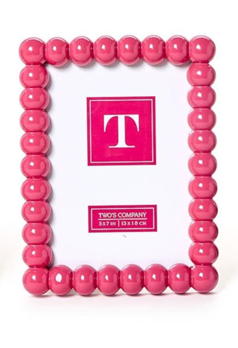 Hobnail Photo Frame - Pink