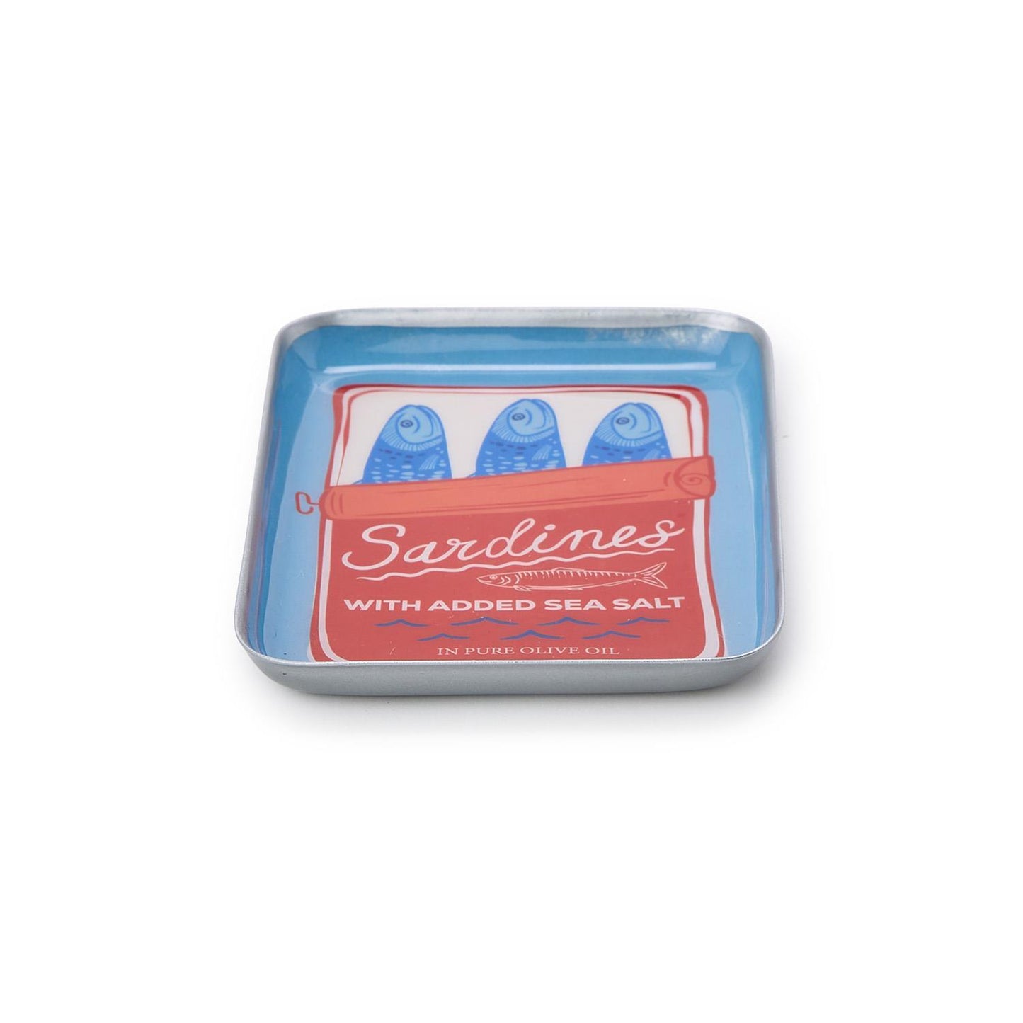 Sardines Metal Trinket / Desk Trays Includes 4 Designs (decorative use only) - Iron/Enamel