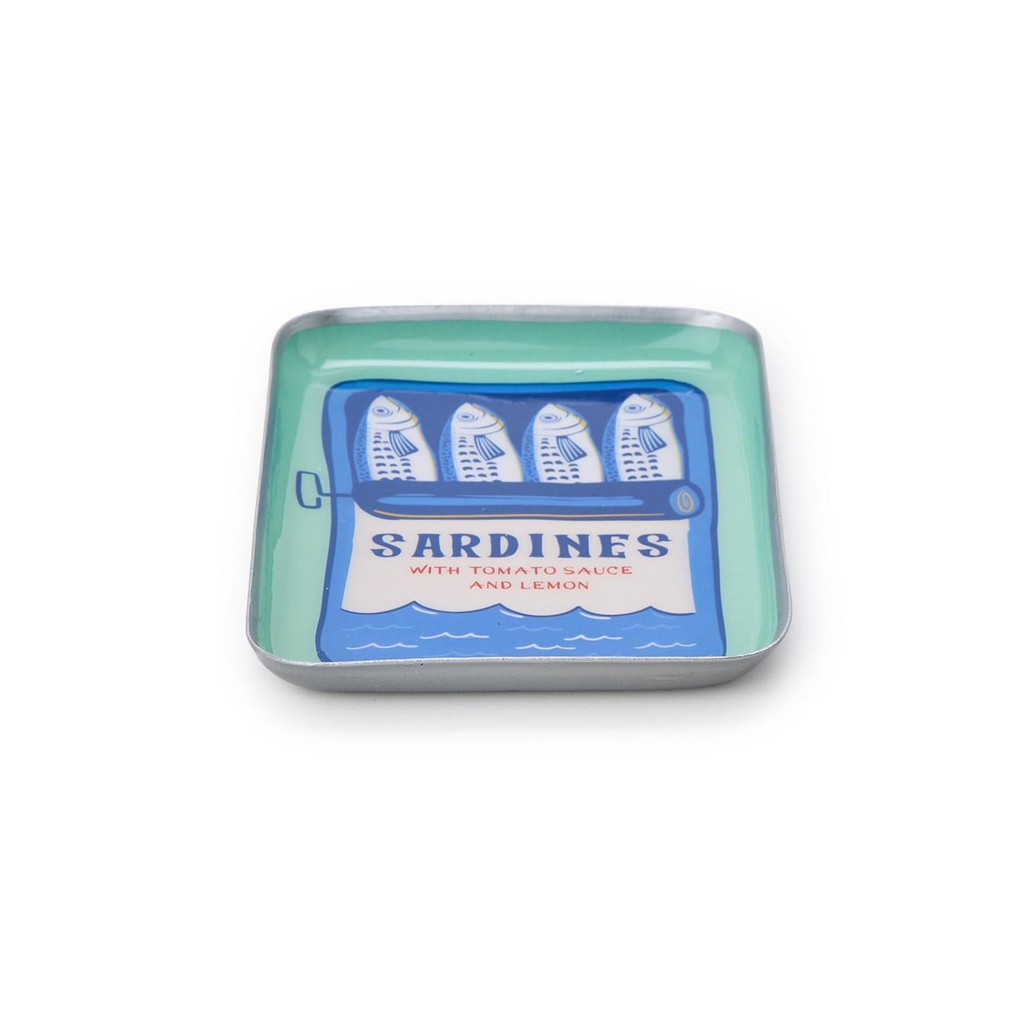 Sardines Metal Trinket / Desk Trays Includes 4 Designs (decorative use only) - Iron/Enamel