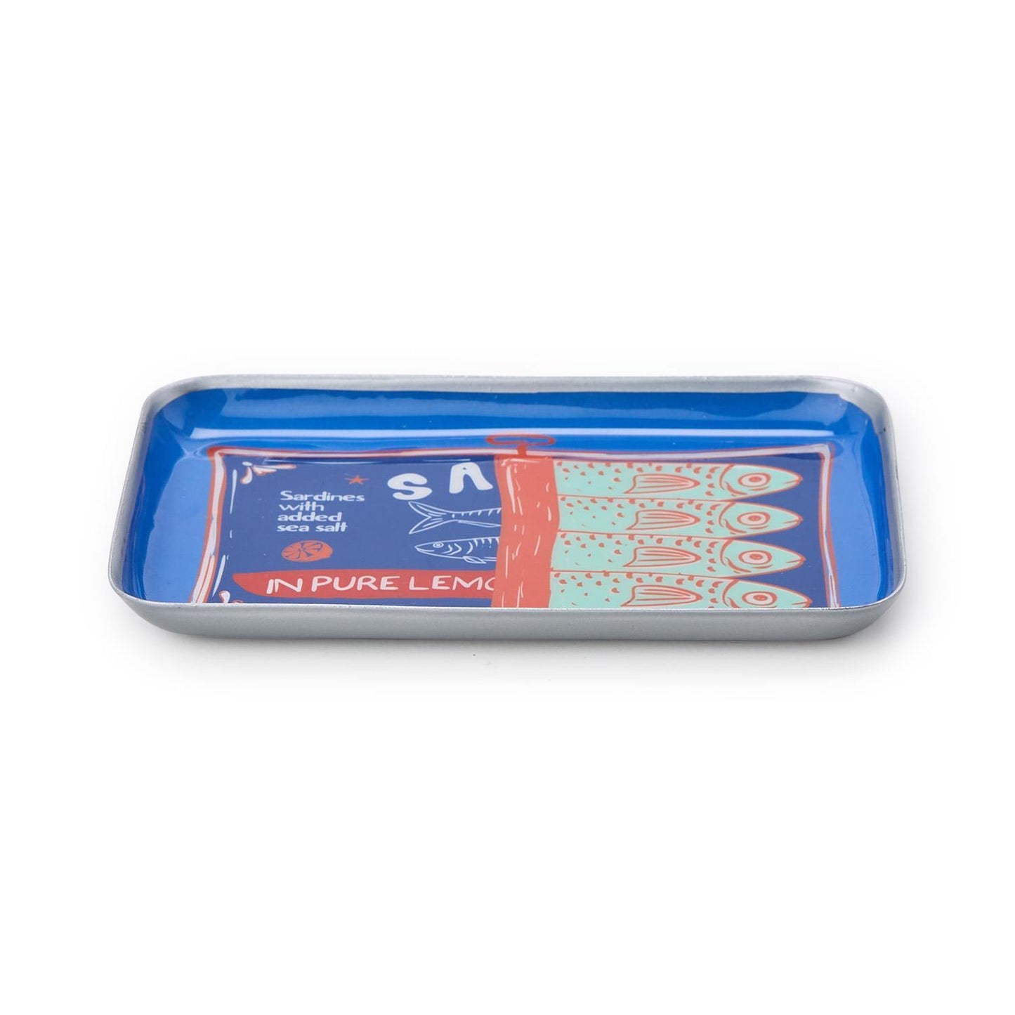 Sardines Metal Trinket / Desk Trays Includes 4 Designs (decorative use only) - Iron/Enamel