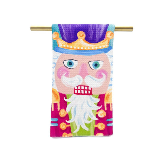 Turquoise Mr. Nutcracker Tea Towel