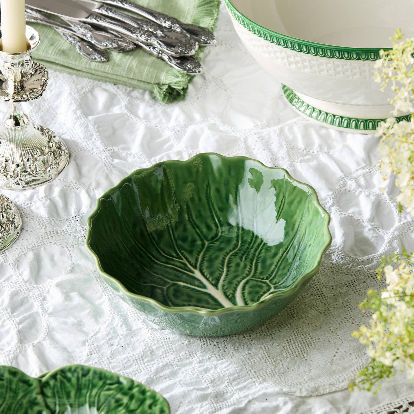 Le Jardin Cabbage 3-D Soup Bowl 8.5in x 2.75in 40 oz