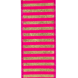 METALLIC BARS DELUXE WIRED EDGE RIBBON