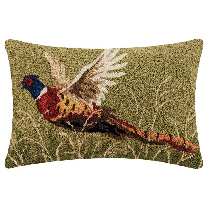 Pheasant hooked pillow