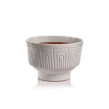 Luna Etched Ceramic Bowl, Planter
