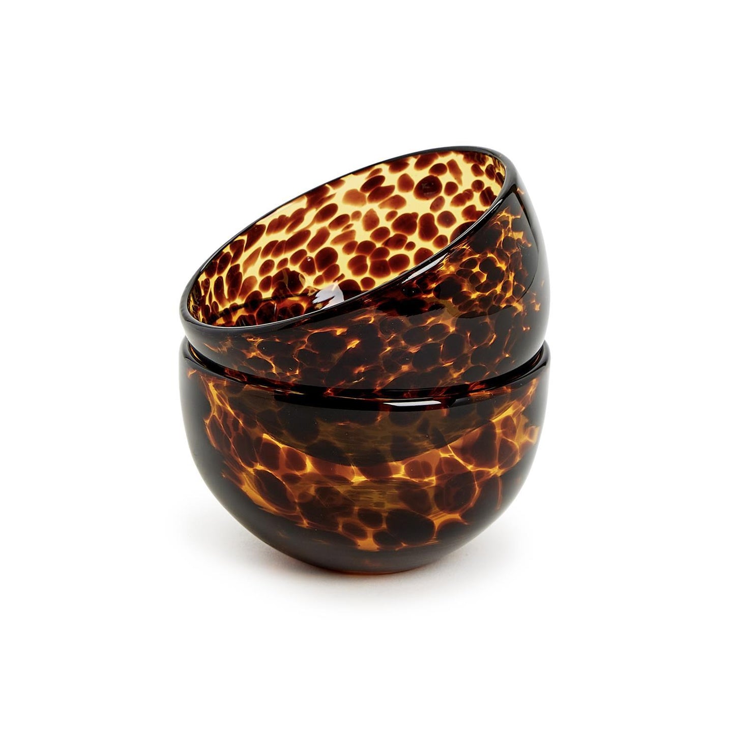 Tortoise Print Tidbit Bowl Set of 2