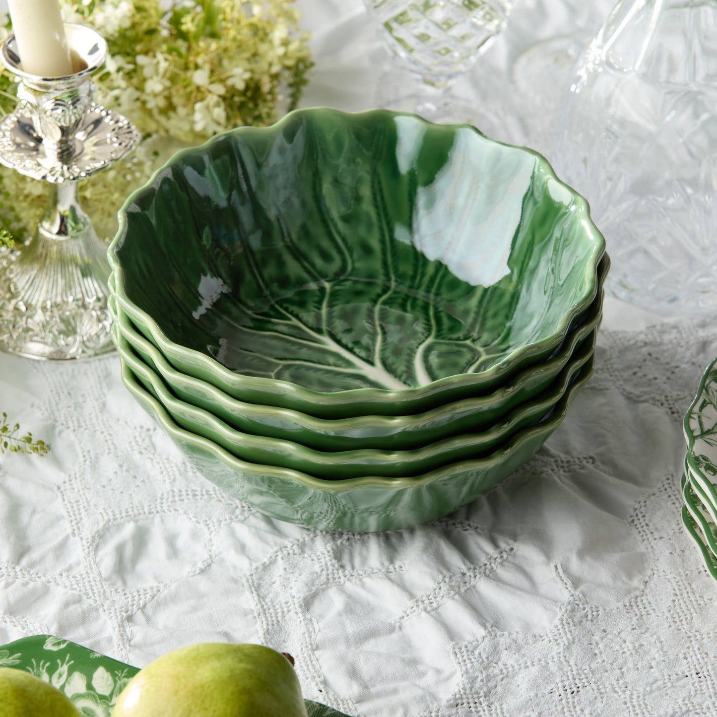 Le Jardin Cabbage 3-D Soup Bowl 8.5in x 2.75in 40 oz