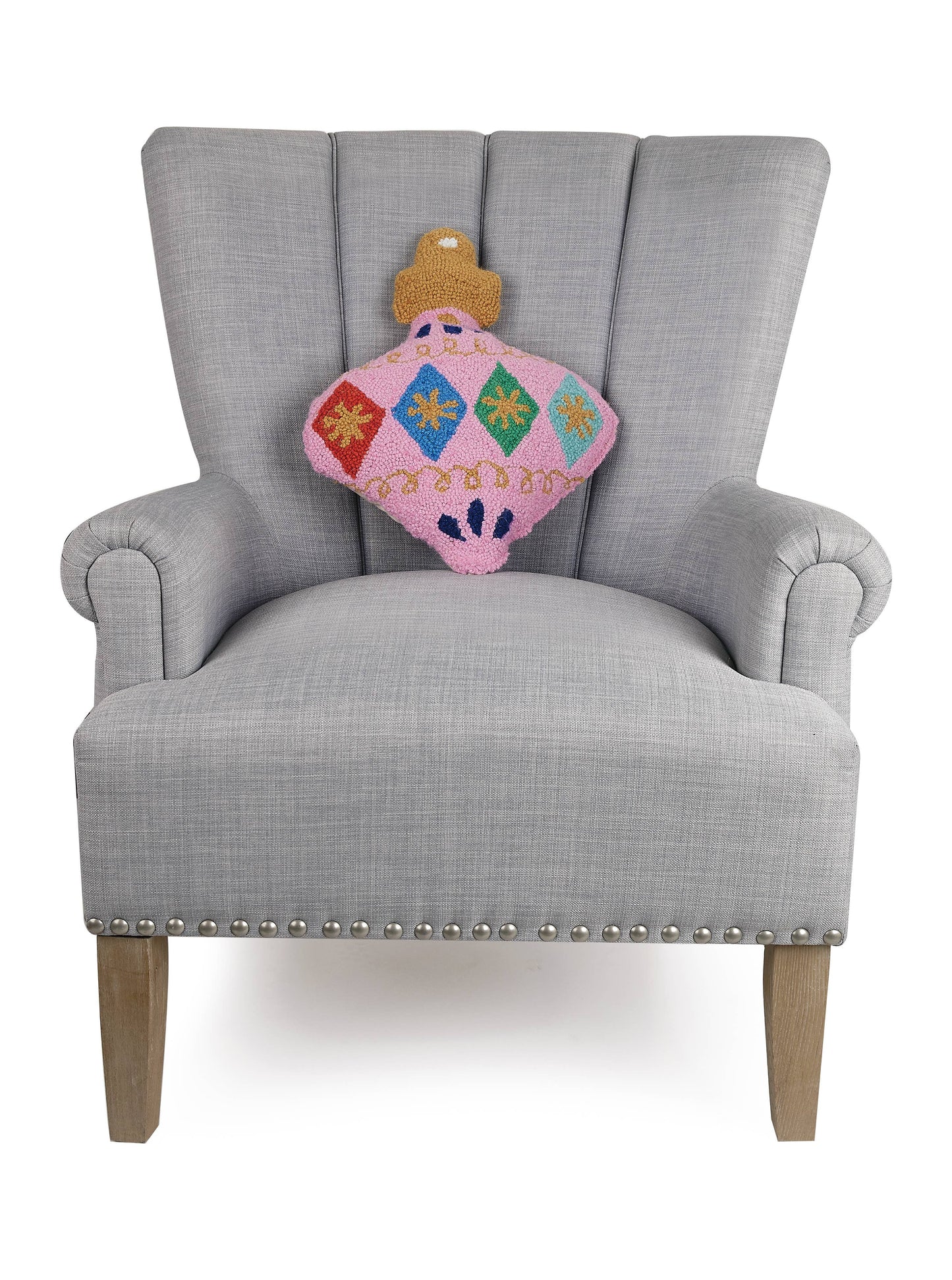 Pink Ornament Shaped Hook Pillow - Ampersand