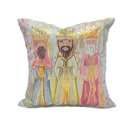Gold Foil Pastel Seek Like Wise Men Pillow