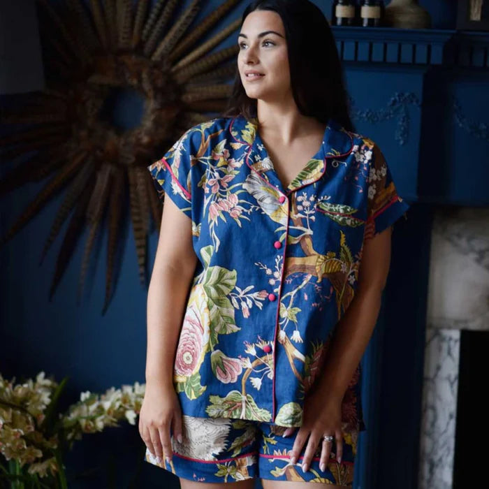 Blue Carnation Short Pajama Set