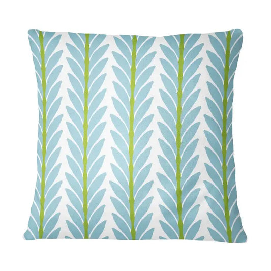 Frond French Blue Decorative Pillow