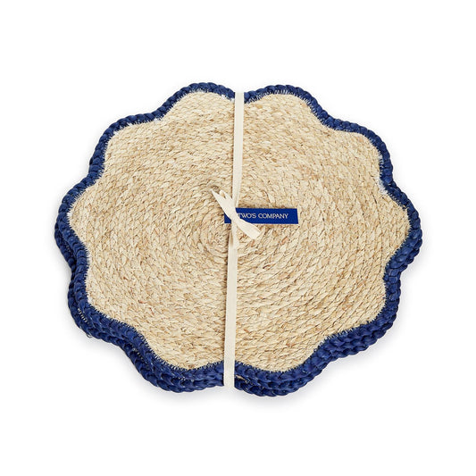 S/4 Handwoven Scalloped Edge Placemats