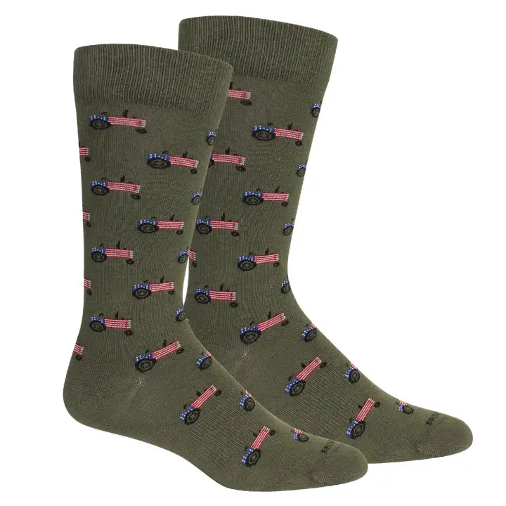 Farm America (Tractor Flag) Socks